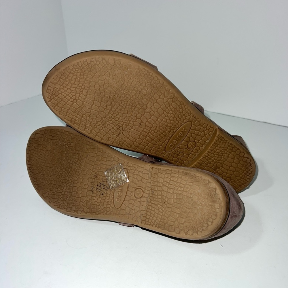 Aetrex Studded Sandals Brown Arch Support Womens size 6.5 - Picture 10 of 11